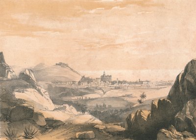 Malaga, depuis les Ermitas, vers 1850 - Dickinson Brothers