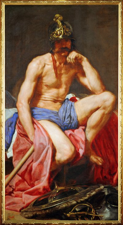 Dieu Mars (peinture sur toile) - Diego Rodriguez de Silva y Velazquez