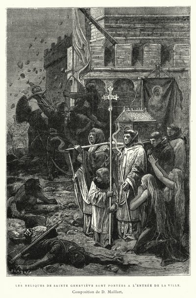 Les reliques de Sainte Geneviève sont portées à l