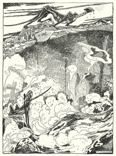 "Nous avons vu les chiots de dragon descendre à la piscine pour boire et se nettoyer" - Dion Clayton Calthrop