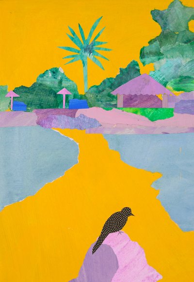 Plage brésilienne (collage) - Dione Verulam