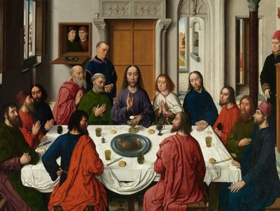 (détail) du Triptyque de la Cène, du Retable du Saint-Sacrement, vers 1464-68 - Dirck Bouts