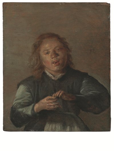 Un garçon chantant et jouant des claquettes - Dirck Hals