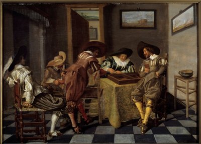 La partie de tric trac - Dirck Hals
