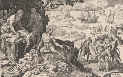 Les troupes impériales apportant la civilisation aux Indiens, des Victoires de l