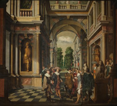 Une séquence décorative en sept parties : Une galerie - Dirck van Delen