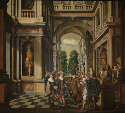 Une séquence décorative en sept parties : Une galerie - Dirck van Delen