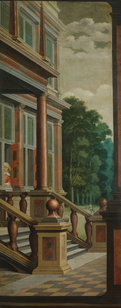 Une séquence décorative en sept parties : un escalier extérieur - Dirck van Delen
