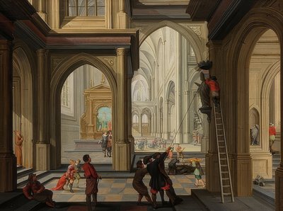 Iconoclasme dans une église - Dirck van Delen