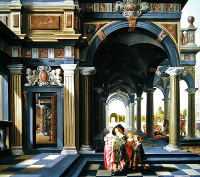 Figures élégantes dans une loggia, 1635 - Dirck van Delen