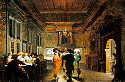 Intérieur avec jeu de cartes - Dirck van Delen
