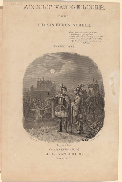 Page de titre pour A.D. van Buren Schele
