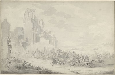 Combat entre cavalerie et infanterie - Dirk Langendijk
