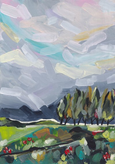 Paysage abstrait coloré - Dirkie Nell