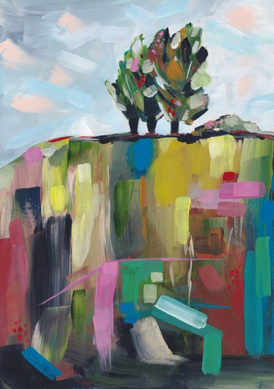 Des arbres aux couleurs éclatantes à flanc de colline - Dirkie Nell