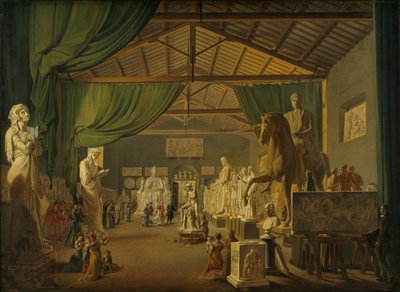 Le Pape Léon XII visitant les ateliers de Thorvaldsen sur la Piazza Barberini, 18 octobre 1826 - Ditlev Martens