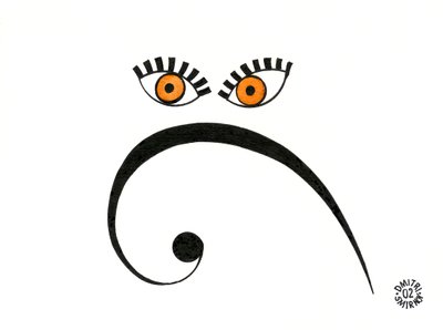 Visage en clé de sol - visage dessiné à l