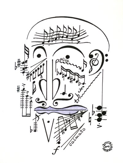 Dr Musicus - un visage dessiné à l
