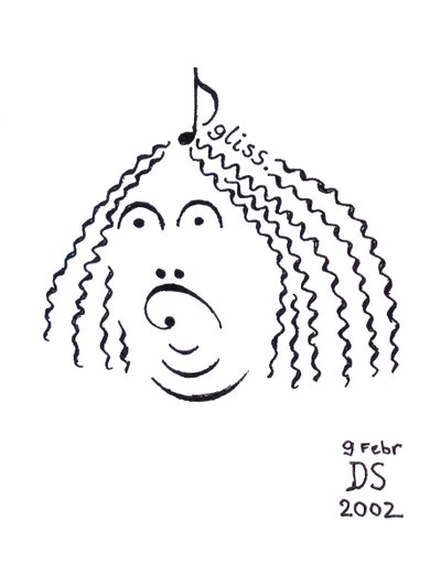 Glisstering Hair" - un visage dessiné à l
