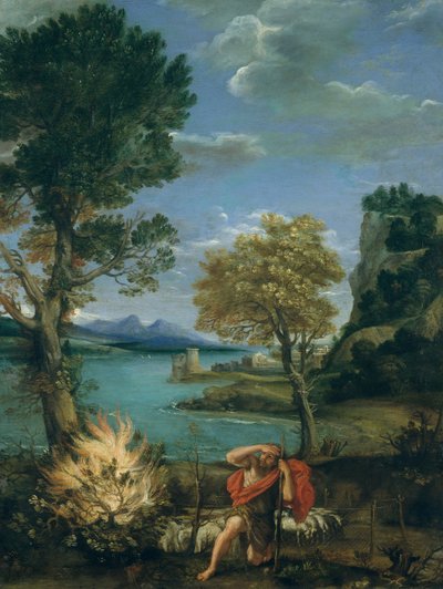 Paysage avec Moïse et le Buisson Ardent - Domenichino
