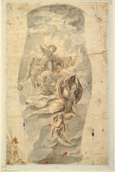 Conception de plafond avec Apollon - Domenico Antonio Vaccaro