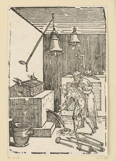 La fonte des cloches et des canons. Extrait de la série « De re metallica ». - Domenico Beccafumi