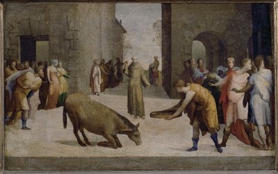 Saint Antoine de Padoue et le miracle de la mule ... - Domenico Beccafumi