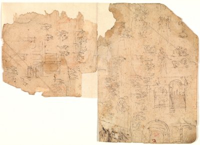 Esquisses pour figures, compositions et décors architecturaux - Domenico Beccafumi