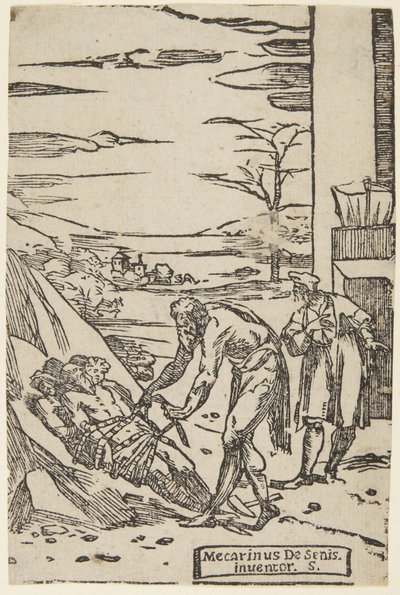« Le Barbier », tiré de la série « Les propriétés alchimiques des métaux » - Domenico Beccafumi