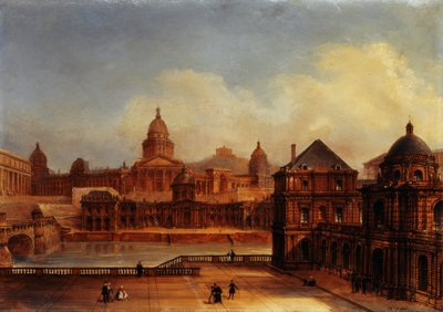 Vue composite des monuments parisiens - Domenico Ferri