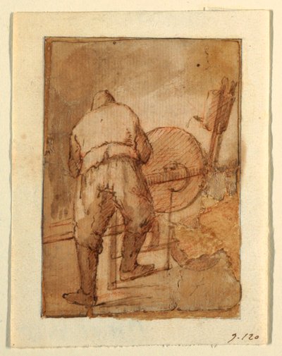 Un affûteur de ciseaux - Domenico Gargiulo, called Micco Spadaro
