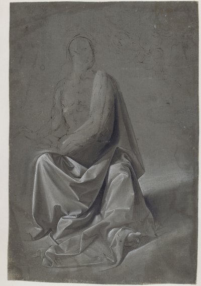 Étude de draperie (peut-être une étude de la robe de Matthieu l