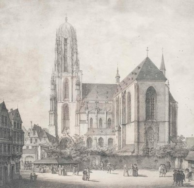 Litho - Francfort - Cathédrale impériale - Quaglio - 1819 - Domenico Quaglio the Younger