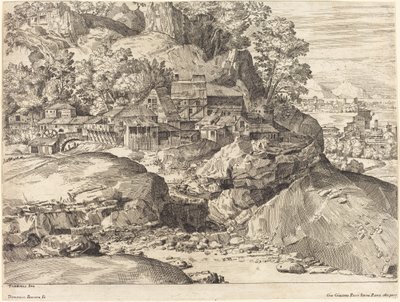 Paysage avec un moulin - Dominique Barriere