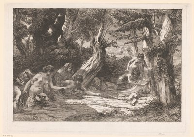 Diane et ses nymphes trouvent Cupidon endormi dans la forêt - Dominique Vivant Denon (baron)