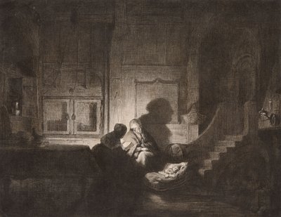 Intérieur : deux femmes et un enfant endormi - Dominique Vivant Denon