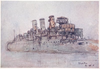 H.M.S. Vindictive, 25 avril 1918, illustration de 