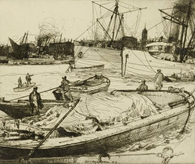 La marée montante sur la Tamise - Donald Shaw MacLaughlan