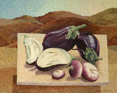 Nature morte sur toile dans un paysage - Donatella Merlo