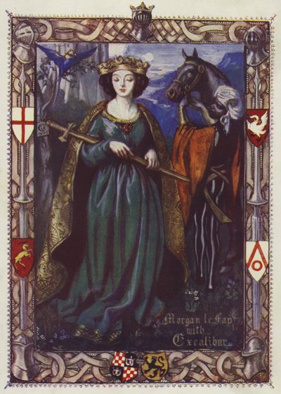 Morgan Le Fay avec Excalibur - Dora Curtis