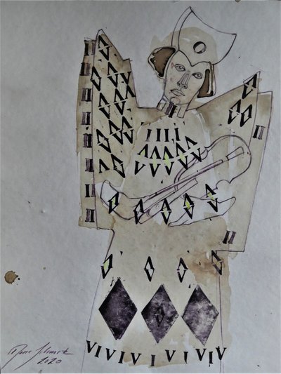 Musicien angélique et géométrique - Doris Schmitz