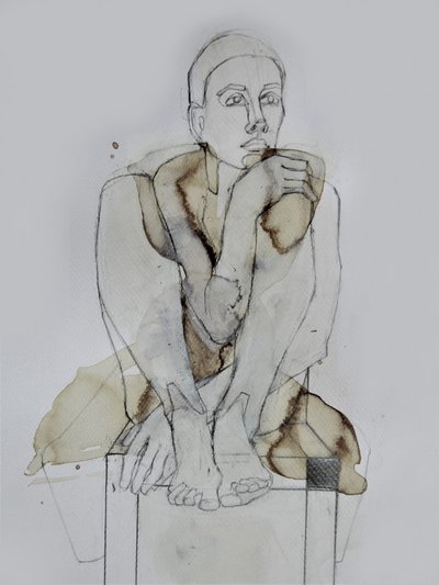 Figure assise en méditation - Doris Schmitz