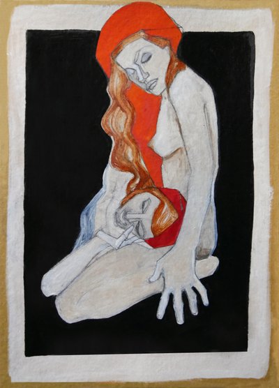 Étreinte rouge et mélancolique - Doris Schmitz