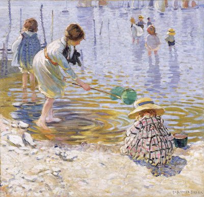 Au bord de la mer (huile sur toile) - Dorothea Sharp