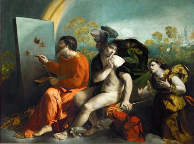 Jupiter, Mercure et " Virtus " (huile sur toile) - Dosso Dossi