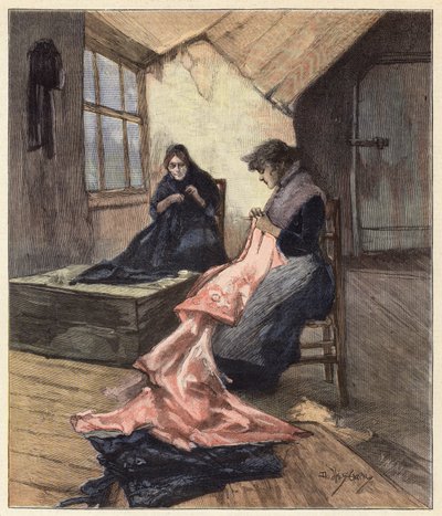 Les deux femmes ont repris leur travail - Dudley Hardy