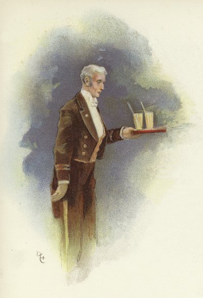 Serveur portant des boissons - Dudley Hardy