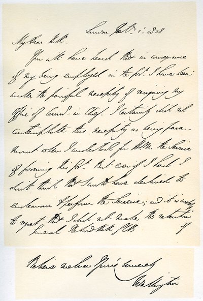 Lettre du Duc de Wellington au Général Rowland Hill, 1er février 1828 - Duke of Wellington