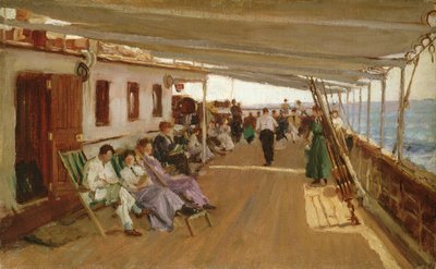 Sur le pont, bateau à vapeur - Duncan McGregor Whyte