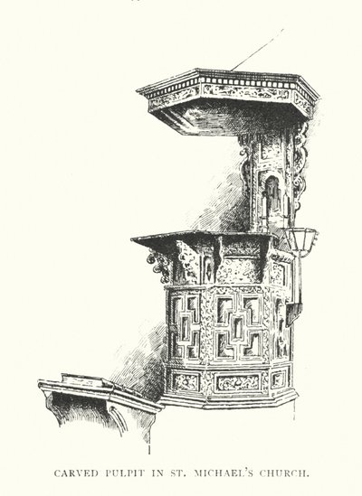 Chaire sculptée dans l